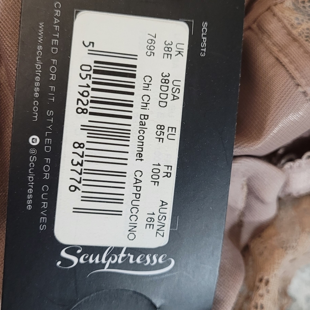 Panache Lace Trim Bra in Taupe - Picture 7 of 8